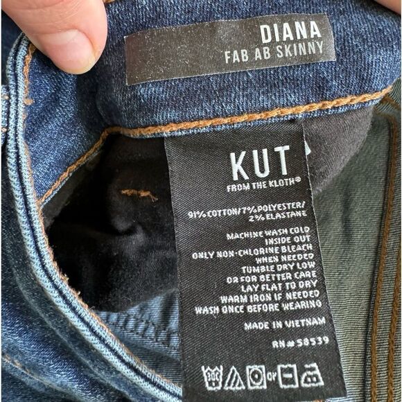 🌞 Kut from the Kloth Diane Skinny Fab AB Jean Size 12 - Picture 5 of 7